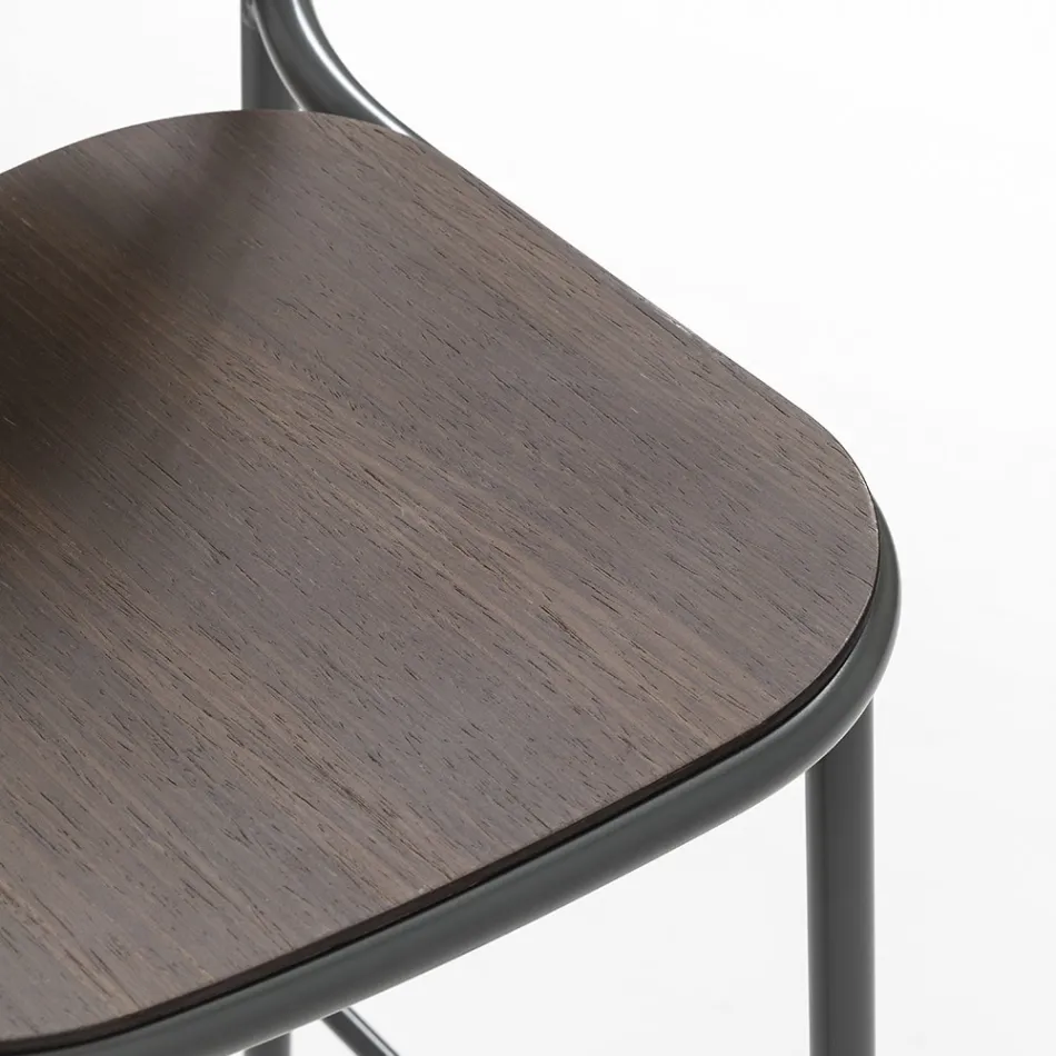 Scaun de Bucatarie din Lemn de Stejar si Metal Made in Italy 2 Bucati - Saffia Viadurini