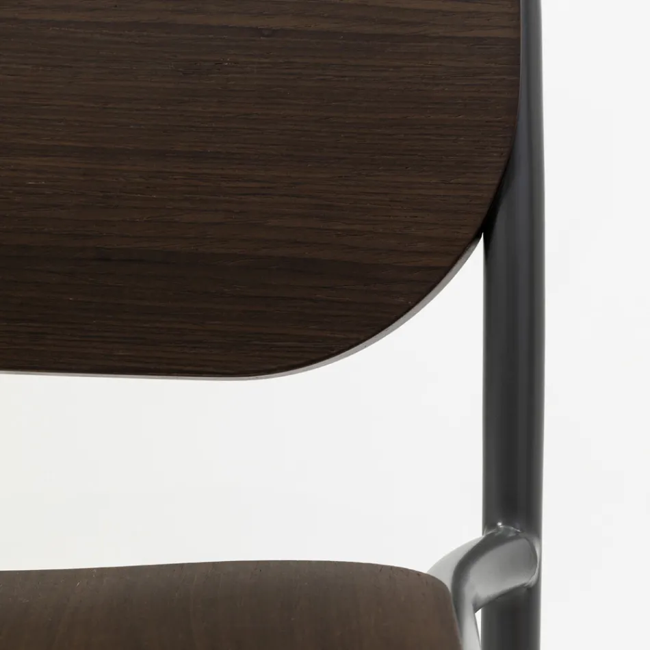 Scaun de Bucatarie din Lemn de Stejar si Metal Made in Italy 2 Bucati - Saffia Viadurini