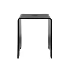 Penelope - Taburet de baie de design din plexiglas negru, fabricat în Italia Viadurini