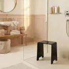 Penelope - Taburet de baie de design din plexiglas negru, fabricat în Italia Viadurini