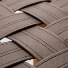 Taburet de baie de designer din tec cu scaun țesut - Yucca Viadurini