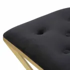 Scaun Bar cu design înalt pătrat din fier și țesătură - Sillie Viadurini