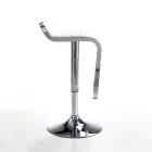 Scaun de bar din Piele Sintetica si Metal - Berchelio Viadurini