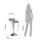 Scaun de bar din Piele Sintetica si Metal - Berchelio Viadurini