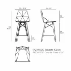 Scaun de bucătărie design din lemn și plastic diverse culori - Faz Wood de Vondom Viadurini