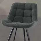 Taburet de Bucatarie Tapitat cu Structura Metalica 2 Bucati - Raggia Viadurini