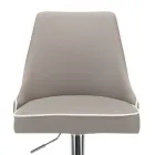 Scaun de bucatarie din piele ecologica si otel cromat Made in Italy - Nirvana Viadurini