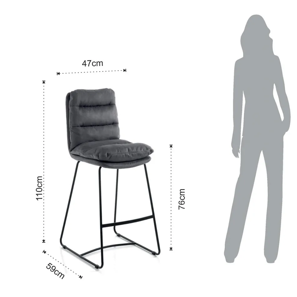 Scaun Bucatarie din Microfibra Efect Catifea Gri 2 Bucati - Fortaleza Viadurini