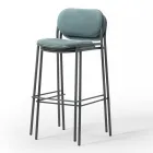 Scaun Bucatarie din Tesatura si Metal Made in Italy 2 Bucati - Sangria Viadurini