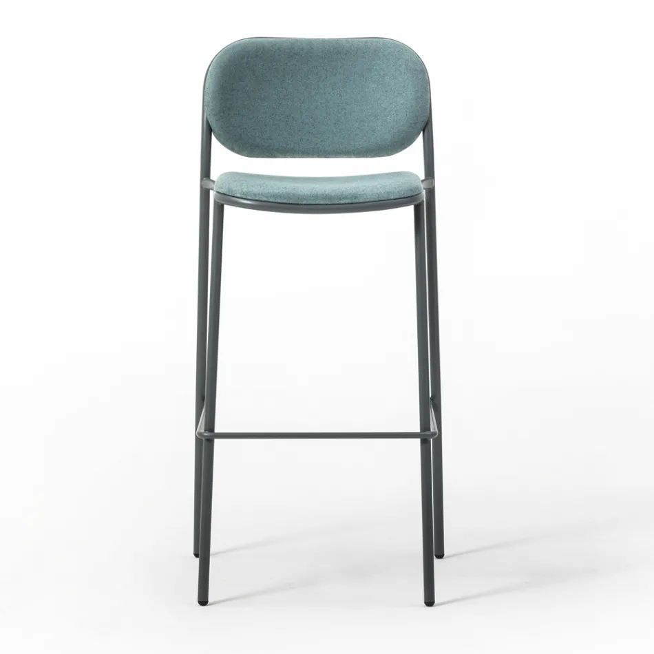 Scaun Bucatarie din Tesatura si Metal Made in Italy 2 Piese - Sangria Viadurini