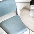 Scaun Bucatarie din Tesatura si Metal Made in Italy 2 Piese - Sangria Viadurini