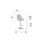 Scaun de bucătărie reglabil pe înălțime din piele artificială, fabricat în Italia - Toronto Viadurini