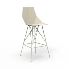 Scaun exterior H 102 cm Faz by Vondom din polipropilena si otel, 4 bucati Viadurini