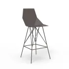 Scaun exterior H 102 cm Faz by Vondom din polipropilena si otel, 4 bucati Viadurini