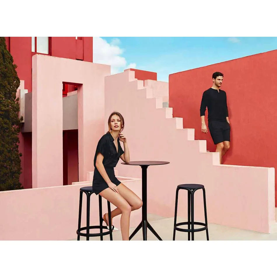 Brooklyn de Vondom scaun în aer liber din polipropilenă, H 76 cm Viadurini