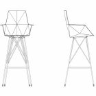 Faz Vondom scaun exterior cu brațe H 111 cm în polipropilenă Viadurini