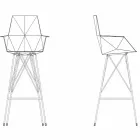 Faz Vondom scaun exterior cu brațe H 111 cm în polipropilenă Viadurini