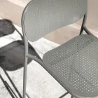 Taburet metalic stivuibil pentru exterior Fabricat in Italia 2 piese - Synergy Viadurini