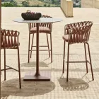 Scaun exterior din aluminiu, fabricat in Italia - Emmacross by Varaschin Viadurini