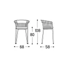Scaun exterior din aluminiu Made in Italy - Emmacross by Varaschin Viadurini