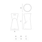 Scaun Luminos Exterior din Polietilena Alba Fabricat in Italia - Capsuni Viadurini