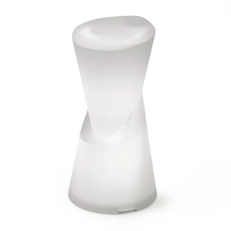 Scaun Luminos Exterior din Polietilena Alba Fabricat in Italia - Capsuni Viadurini