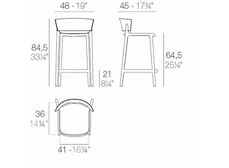 Africa scaun de gradina Vondom din polipropilena H 85 cm, design Viadurini