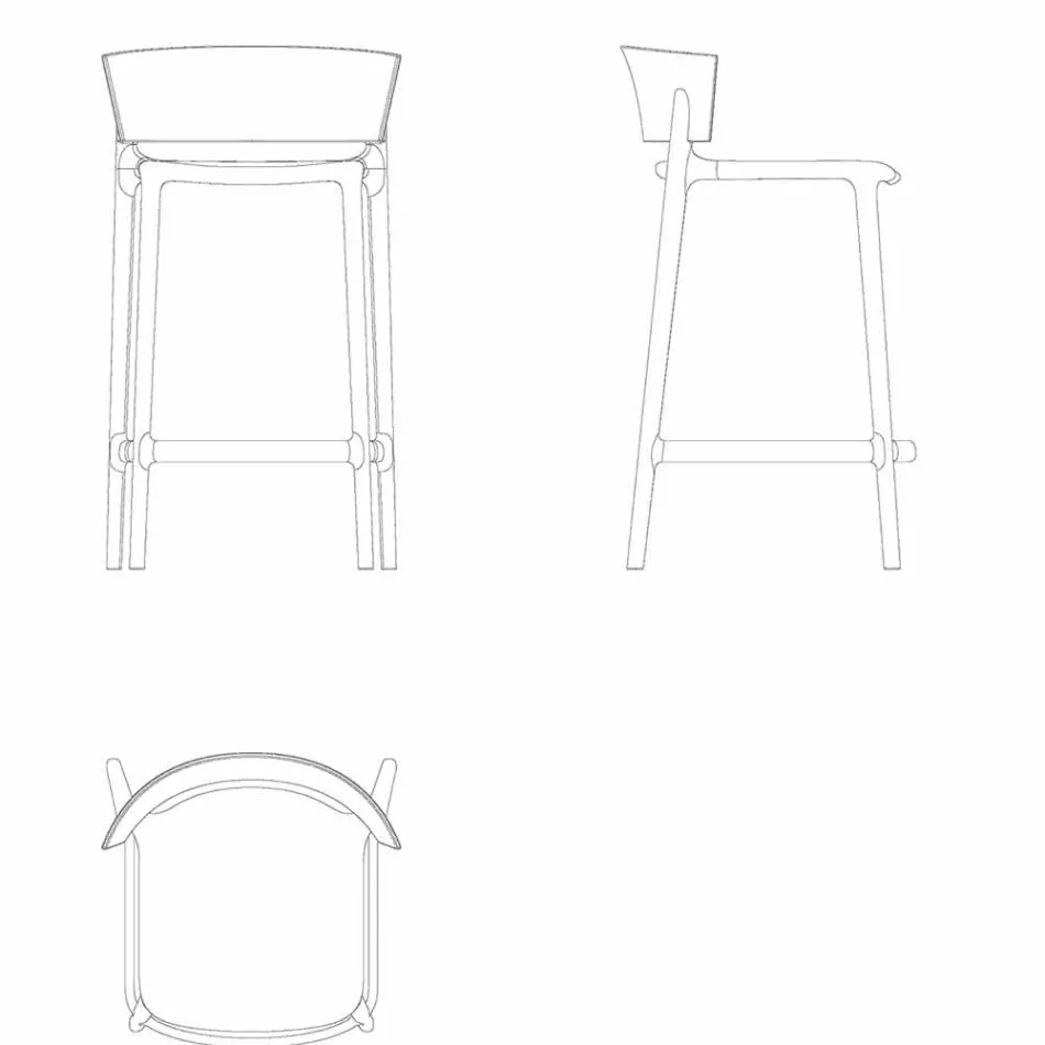 Africa scaun de gradina Vondom din polipropilena H 85 cm, design Viadurini