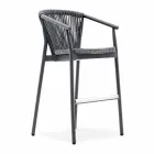 Scaun de grădină stivuibil din aluminiu și țesătură tehnică - inteligent de Varaschin Viadurini
