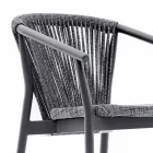 Scaun de grădină stivuibil din aluminiu și țesătură tehnică - inteligent de Varaschin Viadurini
