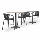 Scaun de grădină stivuibil din aluminiu și țesătură tehnică - inteligent de Varaschin Viadurini