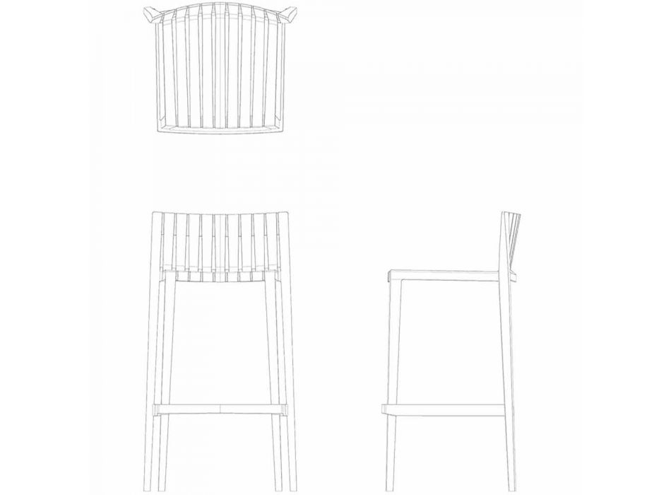 Vondom Spritz scaun gradat H 97 cm din polipropilenă Viadurini