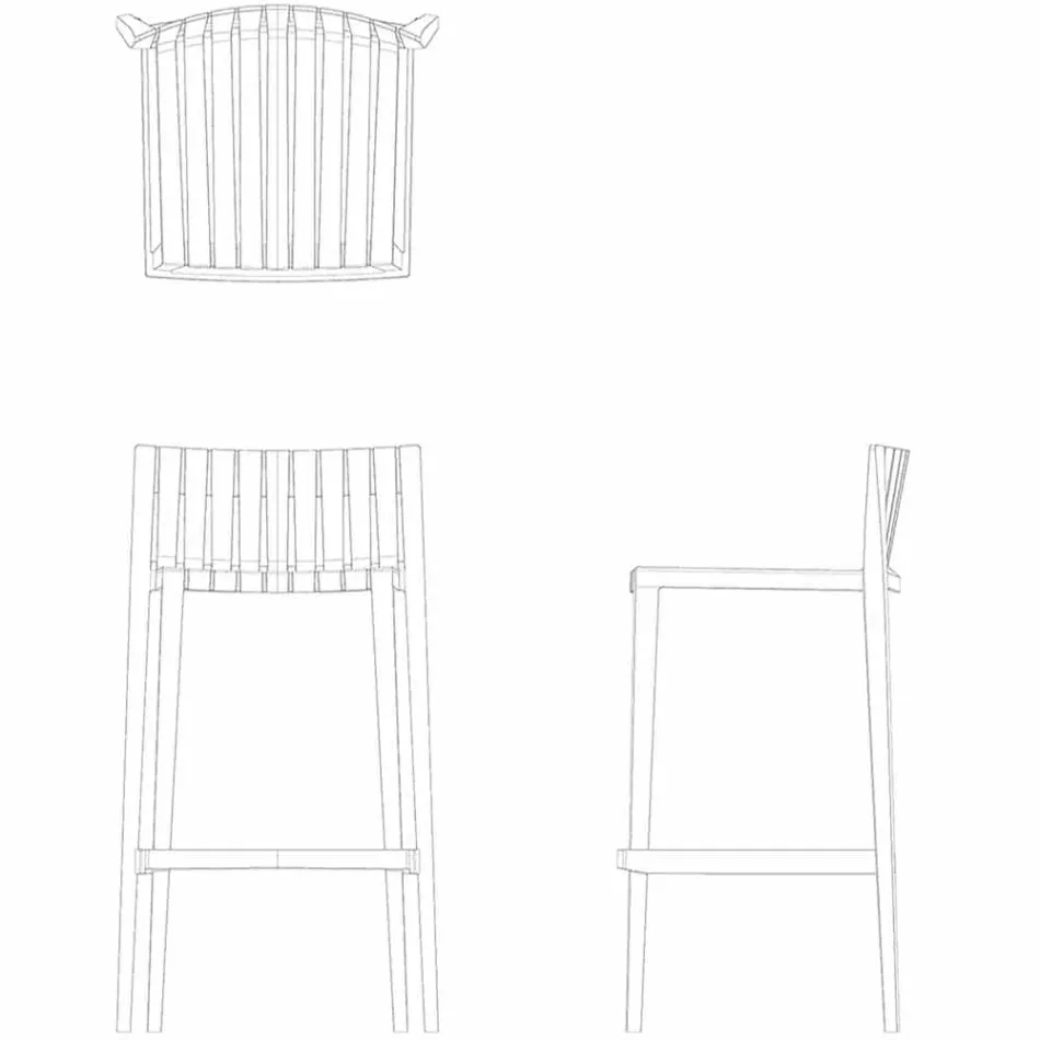 Vondom Spritz scaun gradat H 97 cm din polipropilenă Viadurini