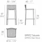 Vondom Spritz scaun gradat H 97 cm din polipropilenă Viadurini