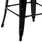 Taburet de interior și exterior din fier și lemn - Papetărie Viadurini