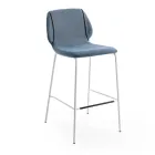 Scaun de sufragerie cu design modern și elegant din material textil cu chenar - Scarat Viadurini