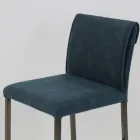 Scaun de living din imitație de piele și structură Nikel Made in Italy - Cleto Viadurini