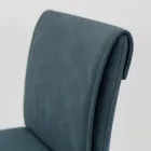 Scaun de living din imitație de piele și structură Nikel Made in Italy - Cleto Viadurini