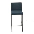 Scaun de living din imitație de piele și structură Nikel Made in Italy - Cleto Viadurini