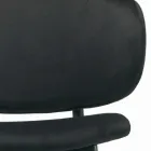 Taburet de Sufragerie Din Otel si Catifea Made in Italy - Rimini Viadurini