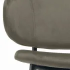 Taburet de Sufragerie Din Otel si Catifea Made in Italy - Rimini Viadurini