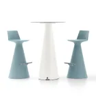 Scaun pentru Sufragerie Din Polietilena cu Suport pentru Picior - Elipse Viadurini