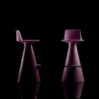 Scaun pentru Sufragerie Din Polietilena cu Suport pentru Picior - Elipse Viadurini