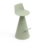 Scaun pentru Sufragerie Din Polietilena cu Suport pentru Picior - Elipse Viadurini