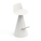 Scaun pentru Sufragerie Din Polietilena cu Suport pentru Picior - Elipse Viadurini