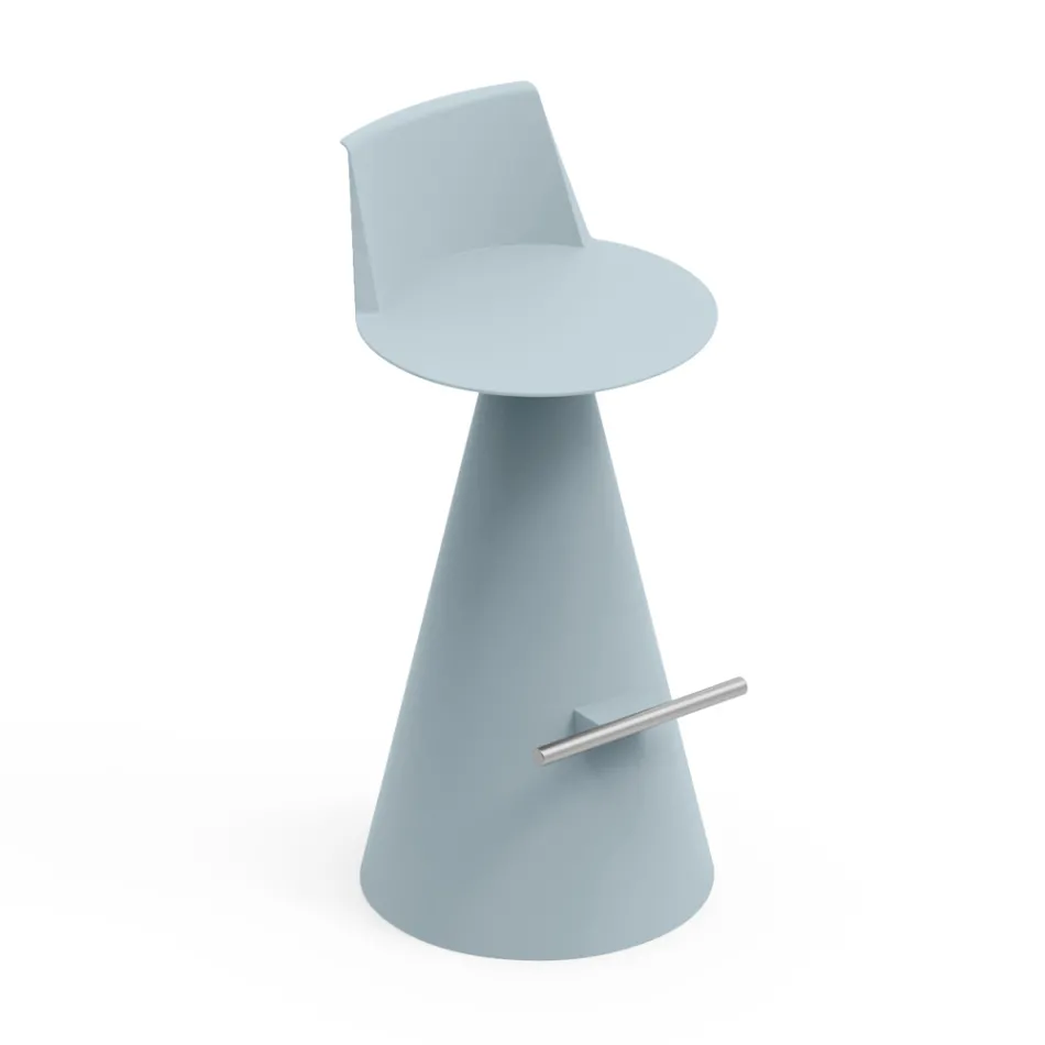 Scaun pentru Sufragerie Din Polietilena cu Suport pentru Picior - Elipse Viadurini