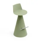 Scaun pentru Sufragerie Din Polietilena cu Suport pentru Picior - Elipse Viadurini