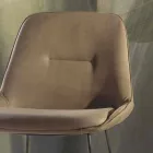 Scaun de design modern cu sanie din metal vopsit - Ines Viadurini