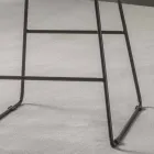 Scaun de design modern cu sanie din metal vopsit - Ines Viadurini