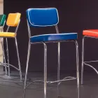 Scaun de design din anii 50 din piele artificială Unica graffiti Viadurini